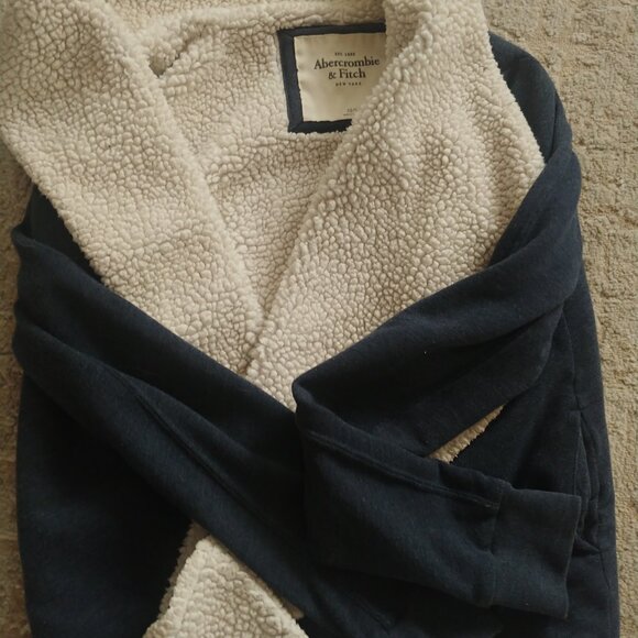 Y2K Abercrombie & Fitch navy blue shawl size XS/S - Picture 4 of 9